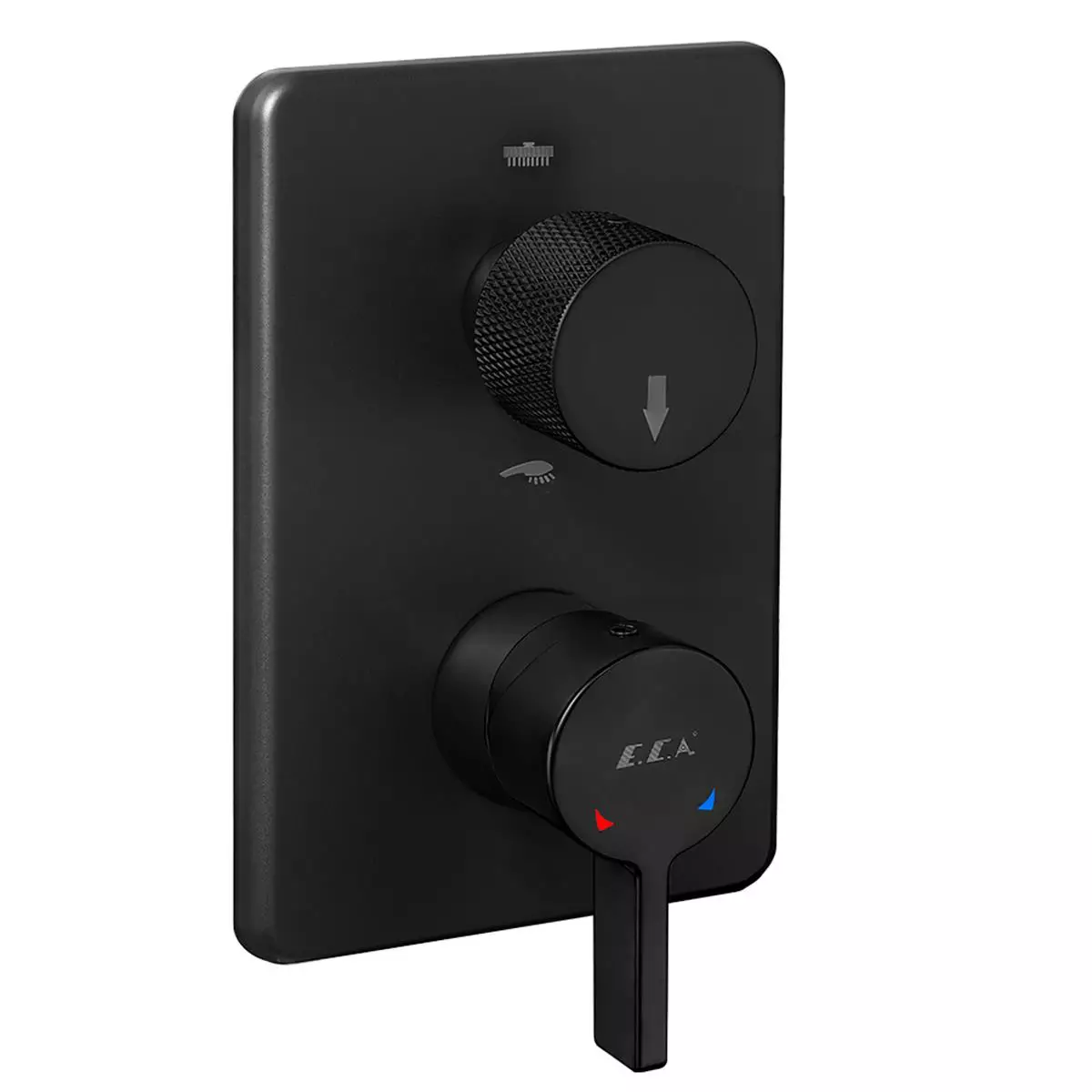 Life Concealed Bath Mixer Exposed Part,2 Ways  Matte Black