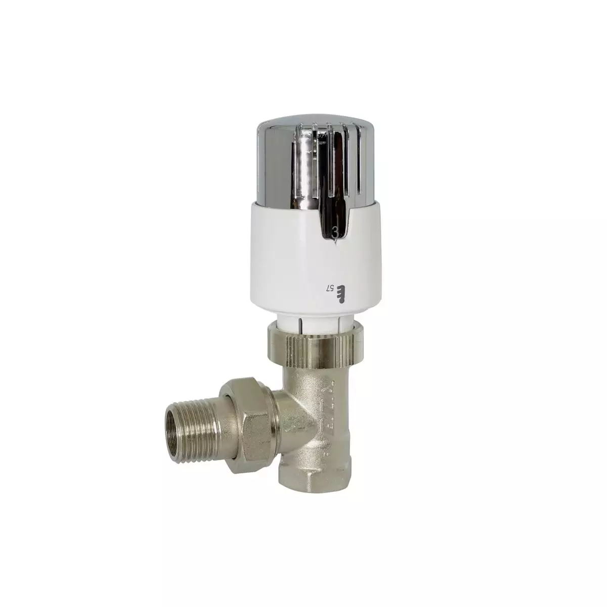 TERMOSTATİK RADYATÖR VALFİKÖŞE 1/2" TRV 4 BEYAZ-KROM
