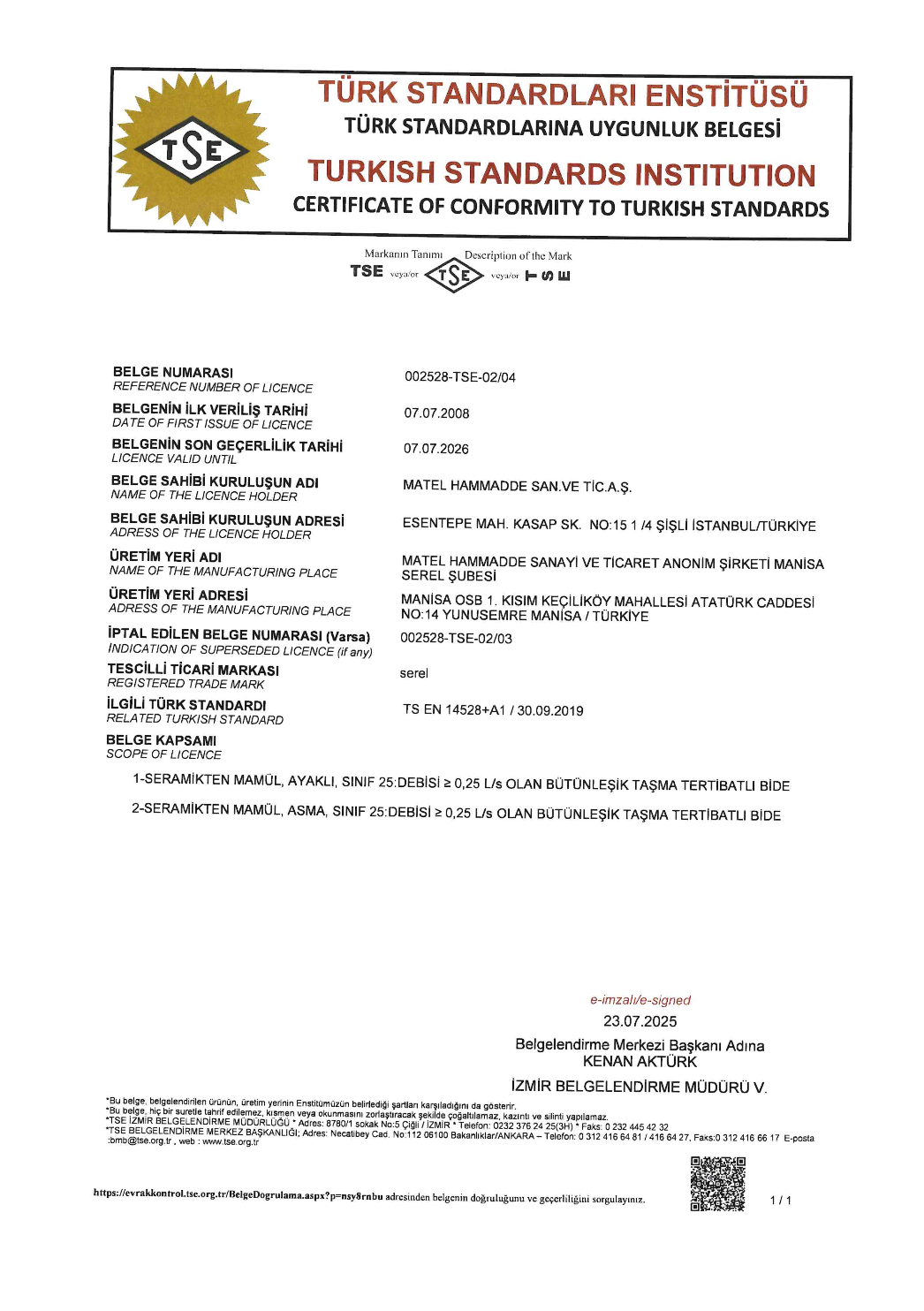 TS EN 14528 BİDELER 2026